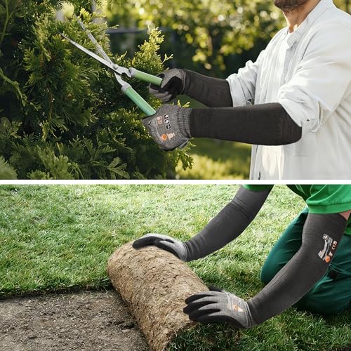 Schwer AIR-SKIN ANSI A5 Cut Resistant Arm Sleeves for Gardening, S912, 18in - size: 18 IN