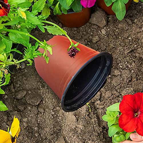 50 Pack 1 Gallon Plastic Plant Nursery Pots - size: 1 gallon--7.48inch(50pcs)