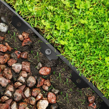 Gardzen 1.5" x20' Landscape Edging Kit with 24 Spikes - size: 20ft