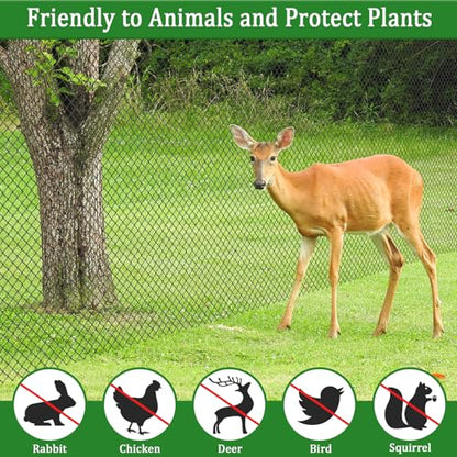 8 X 100 Ft Garden Netting, 5/8in Mesh Heavy Duty Bird Netting for Vegetable, Fruit Trees, Blueberry Bush Protection, Reusable Poultry Netting Against Birds, Deer, Rabbit and Cat, Chicken Coop Net - size: 8 X 100 Ft