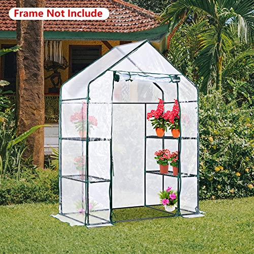 Walk in Greenhouse Replacement Cover for Plant-28"x56"x76" Clear PVC