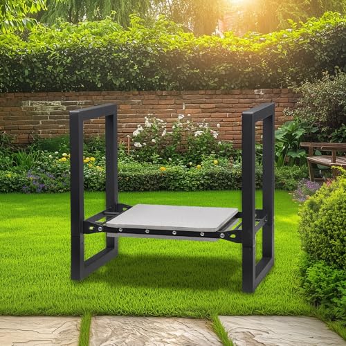 Garden Stool and Kneeler,Heavy Duty 19 inch Foldable Upgraded Wider Gardening Seat Portable Garden Chair Gardening Gifts for Wonman Grandma Parents Plant Lovers Garden Tools