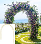 Queension Extra Large Garden Arch 7.2Ft Wide 9.2Ft High, Gold - color: Gold, size: 9.2FT