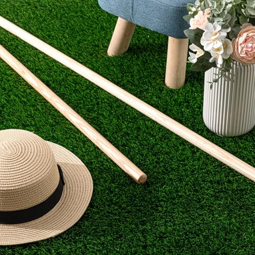 Leinuosen 2 Pack 48 Inch Replacement Wood Rake Handle for Leaf Rake - size: 48 Inch