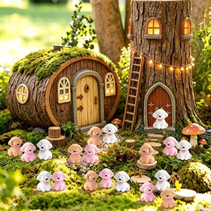 60 Pcs Mini Resin Dog Figures Puppy Animal Miniature Figurines