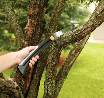 Fiskars 10" PowerTooth Compact Sliding Carabiner Pruning Hand Saw