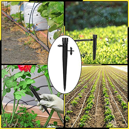 Retisee 50 Pcs Drip Irrigation Emitters, Adjustable 0-18 GPH 8 Holes