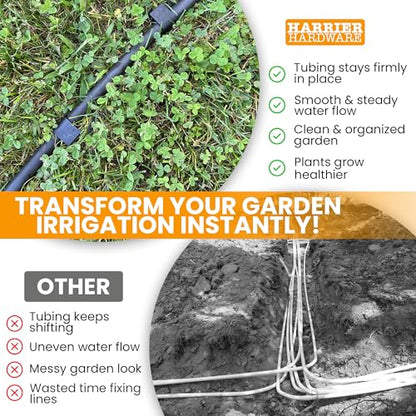 Harrier Hardware 1/2" Irrigation Tubing Anchor Stakes 32-Pack