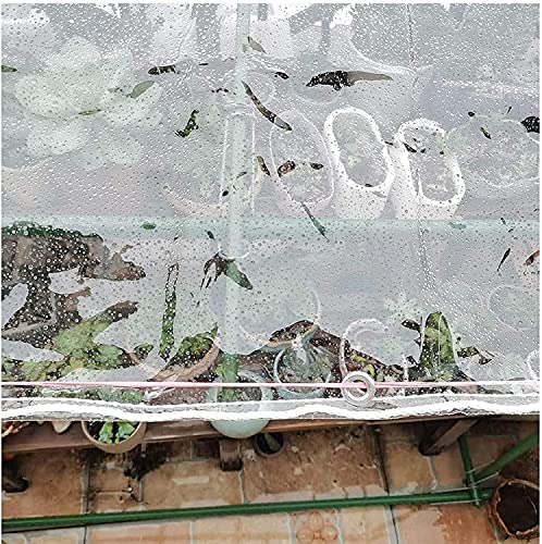 Clear Vinyl Tarp - 0.35mm Clear PVC Tarp, with Grommets and Tying Rope - Duty Heavy Tear Resistant Cover for Camping, Plants Greenhouse, Cars, Patio and Pavilion (4' x 6') - size: 4' x 6'