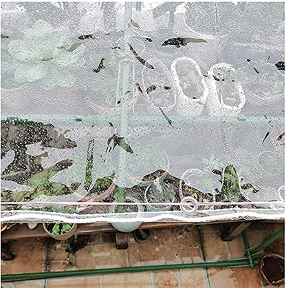 Clear Vinyl Tarp - 0.35mm Clear PVC Tarp, with Grommets and Tying Rope - Duty Heavy Tear Resistant Cover for Camping, Plants Greenhouse, Cars, Patio and Pavilion (7' x 10') - size: 7' x 10'