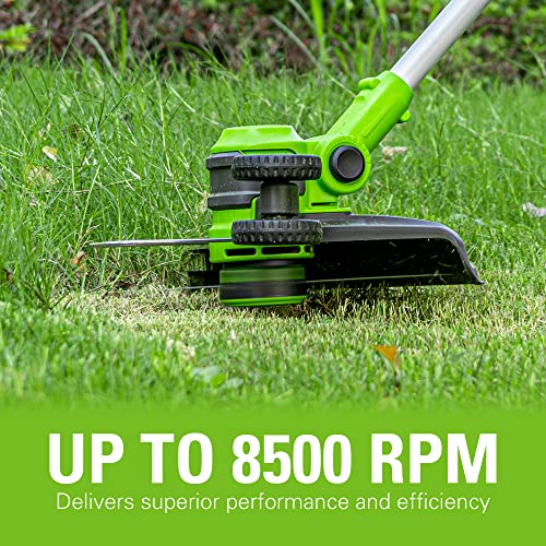 Greenworks 24V 12-Inch Cordless String Trimmer/Edger (Gen 2), Battery and Charger Not Included - style: 12" Gen 2 (Bare Tool)