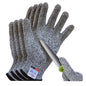 Cutting Gloves, 2 Pairs of Cut Resistant Gloves Food Grade, Cut Resistant Gloves for Kitchen, Oyster Shucking, Fish Fillet Processing, Carving Wood and Gardening(Medium-Grey) - color: Gray, size: Medium (Pack of 4)