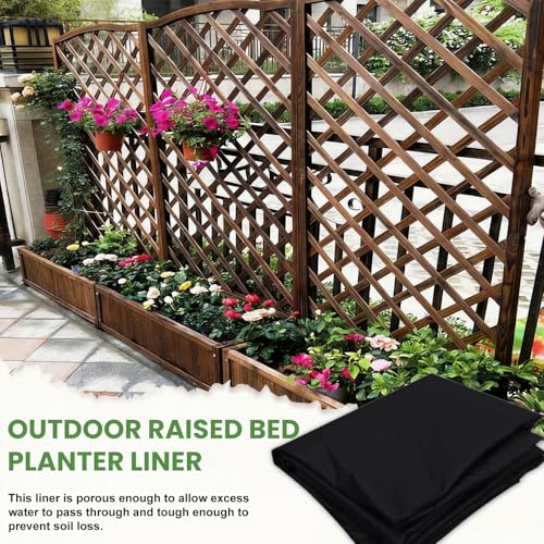 Raised Garden Bed Liner,Fabric Planter Liner for Vegetable Gardening