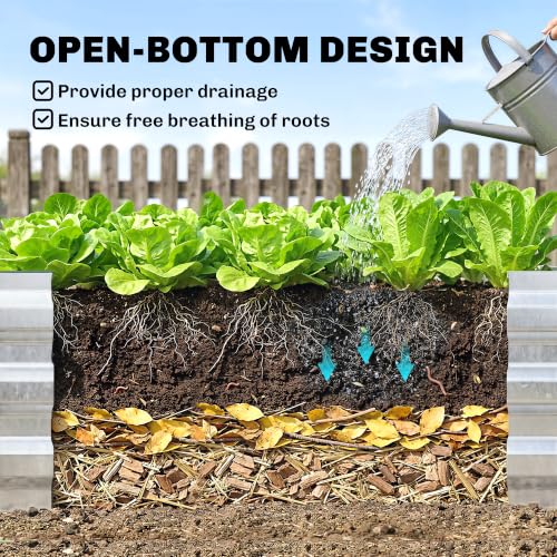 Outsunny 4 x 3ft Metal Planter Box with Mini Greenhouse, Green/Gray - color: Green and Gray