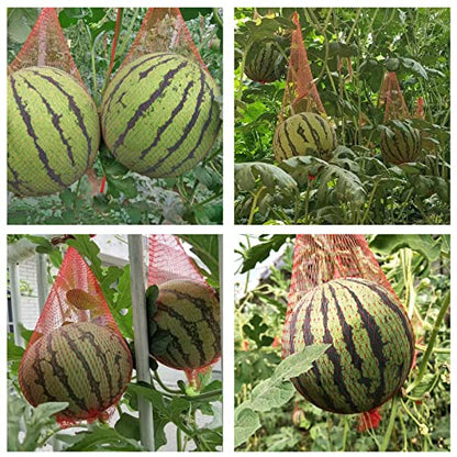 80 Pack Watermelon Nets, 20 Inches Reusable Cantaloupes Mesh Net Garden Cucumbers Growing Supporting Storage Net Bags for Vegetables, Honeydew