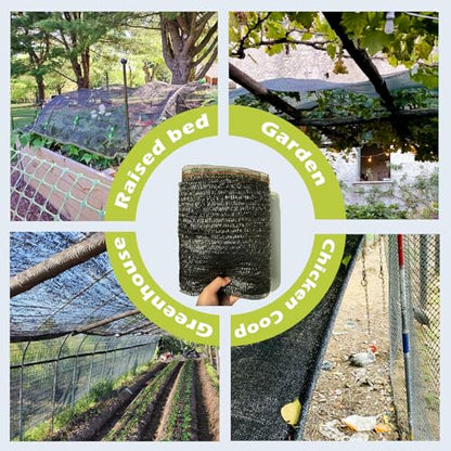 55% Shade Cloth for Garden, Black Shade Net 4X16 FT - size: 4X16 FT