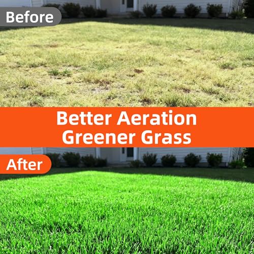 Lawn Aerator with Spring-Loaded Automatic Soil Removal Design