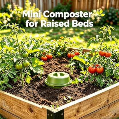 4-Pack Mini Inground Worm Composter, Underground Worm Farm with Aeration & Animal-Proof Lid, Organic Vermicomposting Container for Garden, Raised Beds & Yard, Easy for Beginners, Green - size: 4-pack