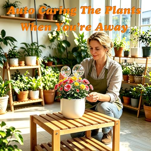 Plant Auto Watering Globes, Self Watering Planter Insert When on Vocation - color: Clear-2pcs