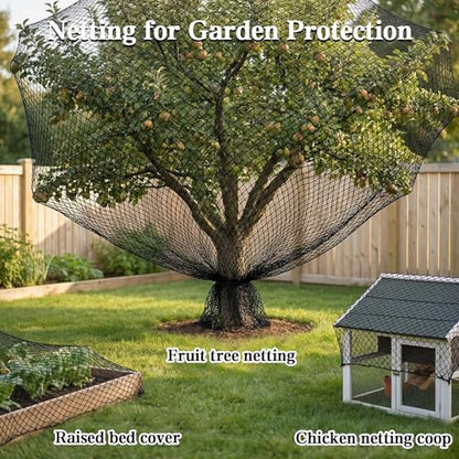 50 x 50 FT Bird Netting,1" Mesh Garden Netting,100PCS Zip Ties - size: 50' x 50' - 1" Mesh