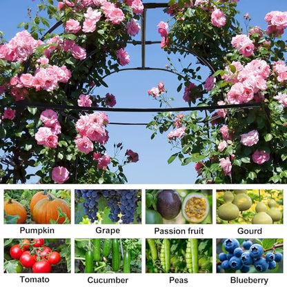 AlisisFores Garden Arch Trellis, 7.2 ft Height, Black - size: 7.2'