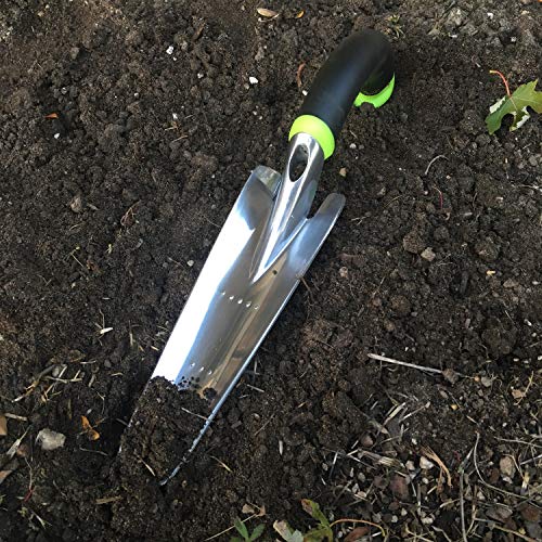 Radius Garden 101 Ergonomic Aluminum Hand Transplanter, Original Green - size: One Size, style: Transplanter