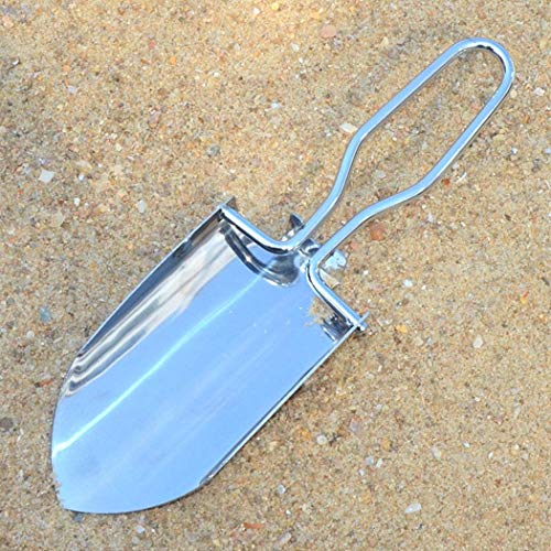 Toasis Garden Trowel Mini Outdoor Foldable Hand Shovel (Silver) - color: Silver