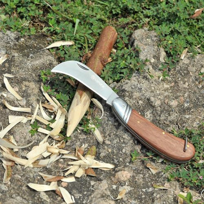 Linsen Outdoor Pruning & Grafting Knife, Stainless Steel Garden Budding Tool, Folding Pocket Multi-Cutting Knife for Weeding & Bushes