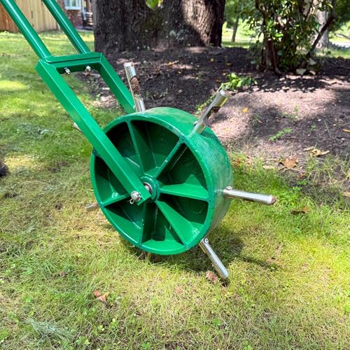 Landzie - Rolling Lawn Aerator, Manual Core Plug Aerator - size: Single