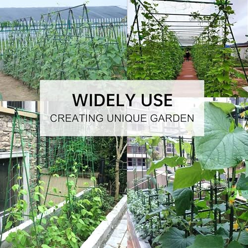Garden Stakes 7ft, Metal Plant Stakes 7 Feet 25 Pack for Gardening and Farm, 84" Plastic Coated Plant Support for Tomato, Cucumber, Bean, Flower, Potted and More Climbing Plants - size: 7ft, pack of 25