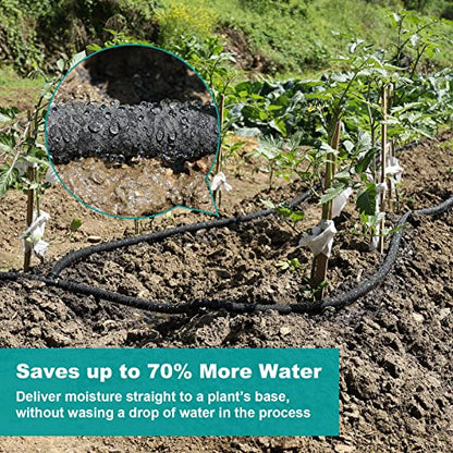 5/8" 15 FT*2 Pack Soaker Hose for Water Drip Irrigation for Lawn - size: 15FT*2