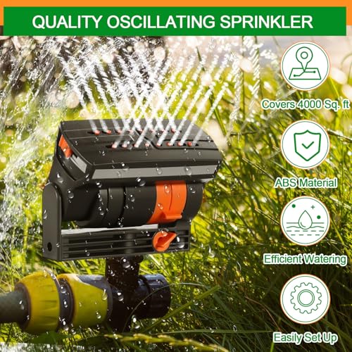 Reallnaive 2 Pcs 2 Pcs Oscillating Sprinkler, Three Pin Base