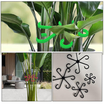 Toyvian 12Pcs Plant Stem Support Holders Floral Support Clips for Climbing Plants Garden Organization Stem Organizer Reusable Holders 5.39X5.39X0.11In