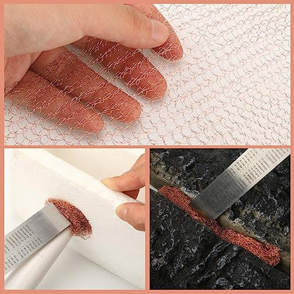 Therwen 6" X 200 ft Copper Mesh Rodent Control Roll, 100% Pure Copper Wool - size: 6" X 200 ft