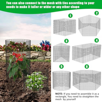 5 Pack Plant Protectors from Animals, 13x12" Plant Cages for Outdoor Plants - size: 5 PACK-13x12inch
