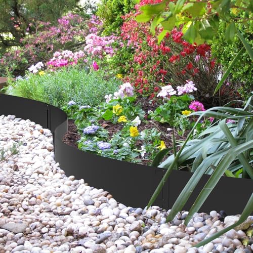 Metal Landscape Edging 6-Pack, Powder Coating - 40" L x 8" H - size: 8 Inch 6Pcs