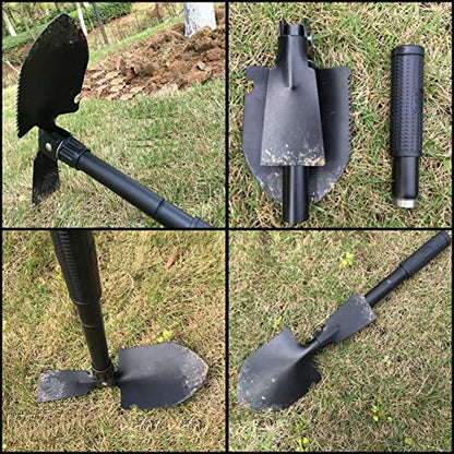 Folding Shovel with Carry Pouch Multitool Outdoor Folding Shovel