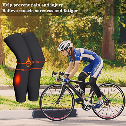 Skylety Compression Leg Sleeves Men Women - color: Black, Grey, size: Medium
