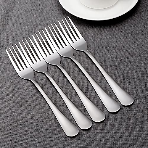 HaWare 12-Pieces Stainless Steel Dinner Forks Set, 8 inches - size: 12-Piece Dinner Forks