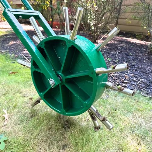 Landzie - Rolling Lawn Aerator Duo, Manual Core Plug Aerator - size: Duo