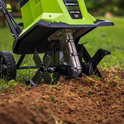 Earthwise TC722011 11" 2x20V Cordless Electric Garden Tiller Cultivator - style: 11-Inch 2x20-Volt Cordless