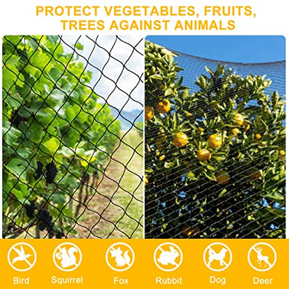 BSTPCOO Bird Netting for Chicken Coop, 25'x50' with 2.4" Square Mesh - size: 25'×50'-2.4''