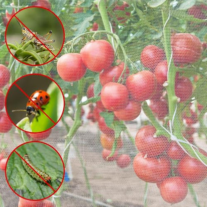 Unves 2 Pack 10x10 FT Garden Netting, Bird Netting for Garden - size: 10x10 Ft