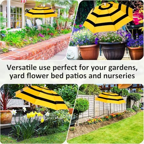 4 Pack Plant Umbrellas, Bee, Yellow 3 - color: Yellow 3, size: Bee