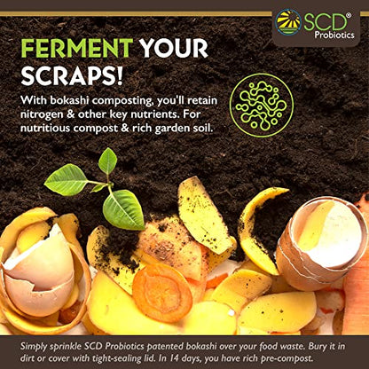 SCD Probiotics Bokashi Compost Starter, Accelerator, Odor Reducer - 15 lb - size: 15 lb
