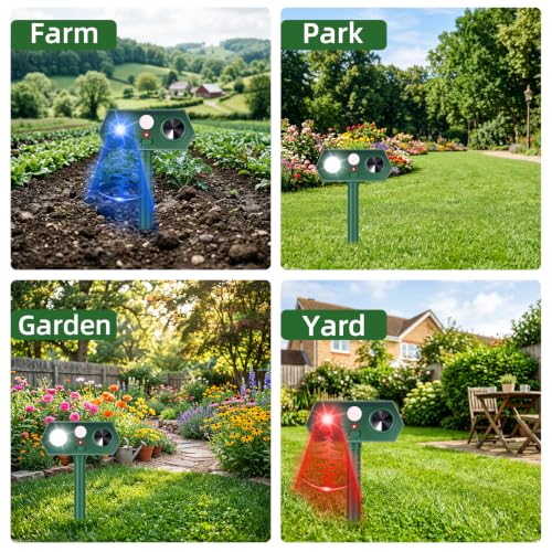 Sonic Fortress Pro Deer Repellent Solar Ultrasonic Animal Repeller