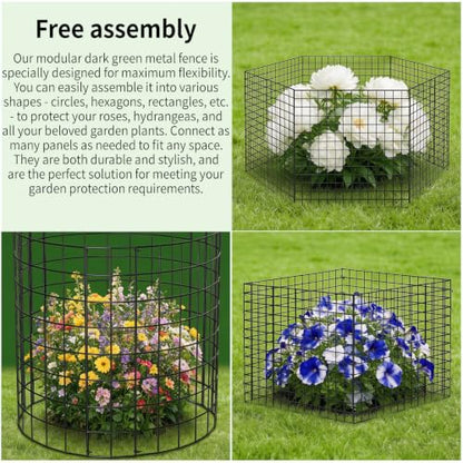 Garden Plant Protectors from Animals -12" x 14" Metal Plant Cages