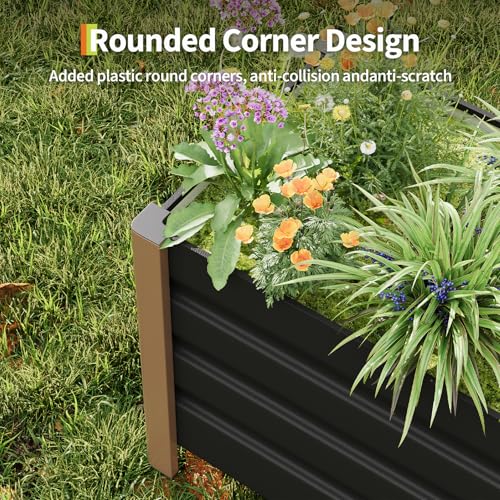 GarveeTech 24"x16"x18" Raised Garden Bed, Alloy Planter Bed