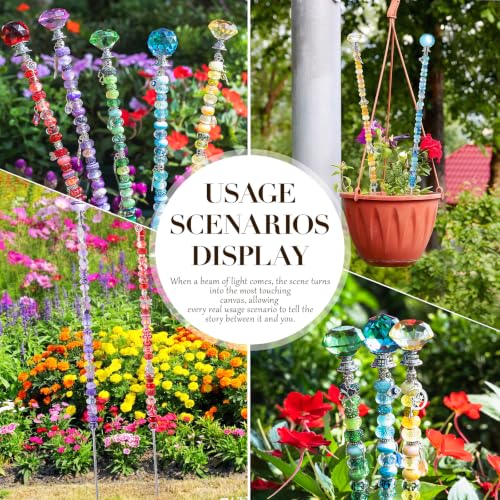 16in Extra Long Beaded Garden Stakes kit, 306Pcs DIY Fairy Wand - color: Multiple Colors
