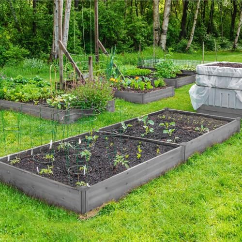 Yaheetech Wooden Raised Garden Bed Outdoor Planter Box, Gray - color: Gray, size: 8ft x 4ft